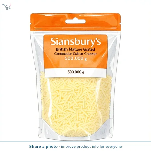 Sainsbury's British Mature Grated Cheddar Cheese 500g