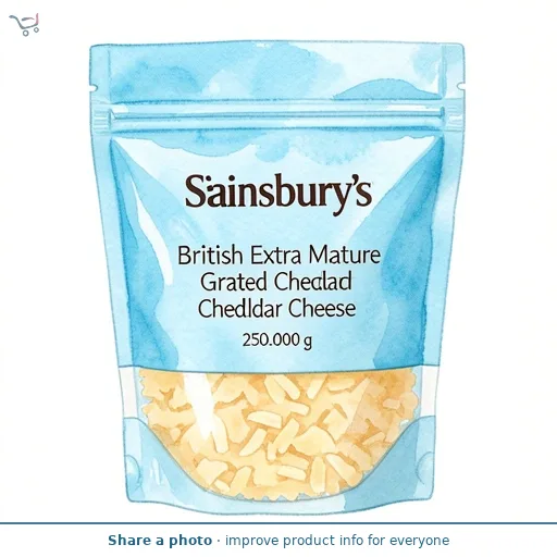 Sainsbury's British Extra Mature Grated Cheddar Cheese 250g