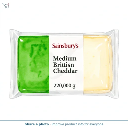 Sainsbury's Medium British Cheddar 220g