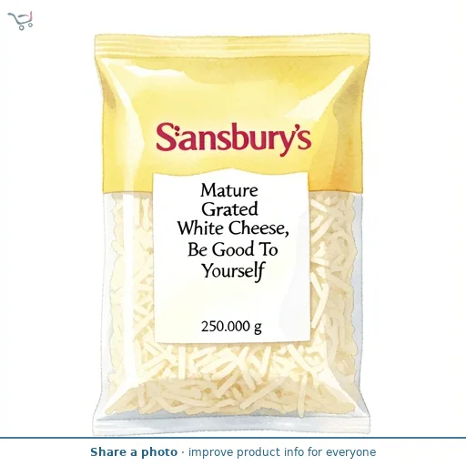 Sainsbury's Mature Grated White Cheese, Be Good To Yourself 250g