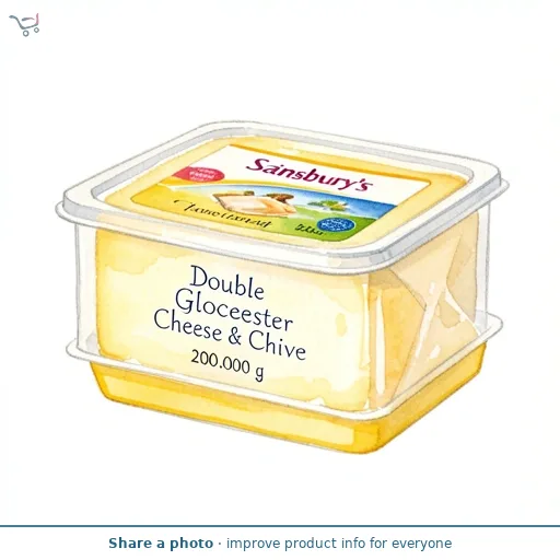 Sainsbury's Double Gloucester Cheese & Chive 200g