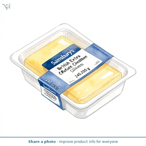 Sainsbury's British Extra Mature Cheddar Cheese Slices 240g