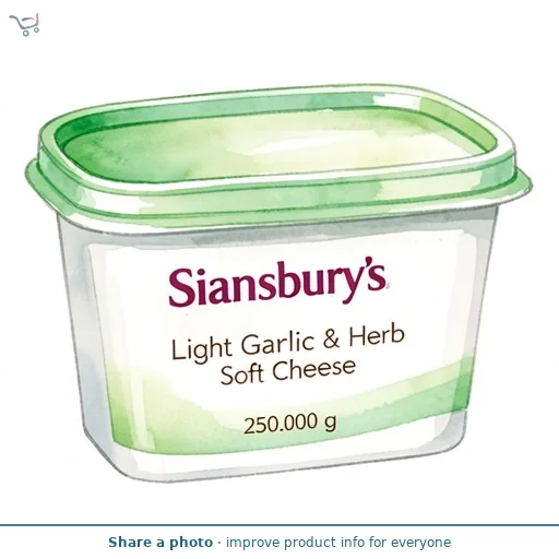 Sainsbury's Light Garlic & Herb Soft Cheese 250g