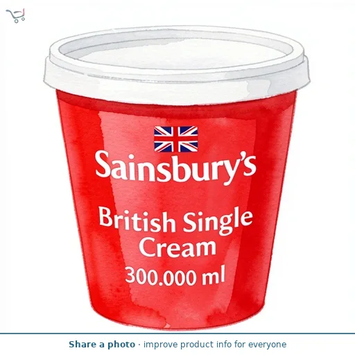 Sainsbury's British Single Cream 300ml