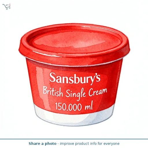 Sainsbury's British Single Cream 150ml