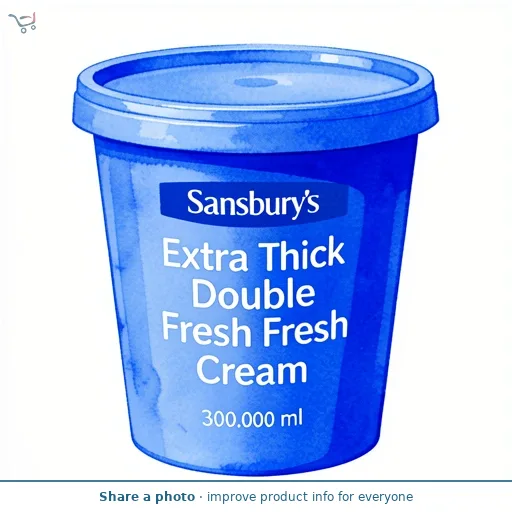 Sainsbury's British Extra Thick Double Fresh Cream 300ml