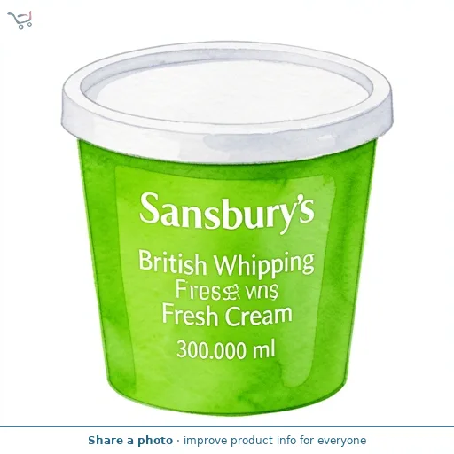 Sainsbury's British Whipping Fresh Cream 300ml
