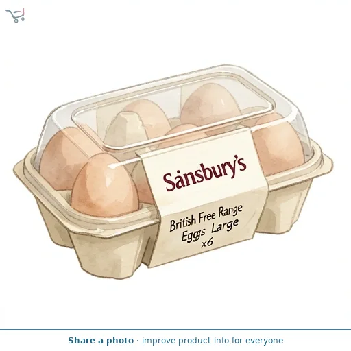Sainsbury's British Free Range Eggs Large x6