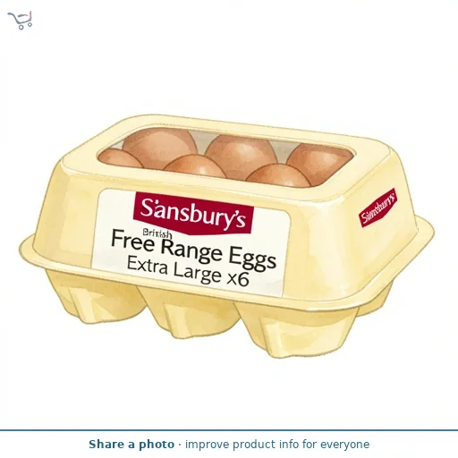 Sainsbury's British Free Range Eggs Extra Large x6