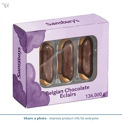Sainsbury's Belgian Chocolate Eclairs 4x34g