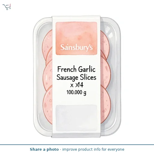 Sainsbury's French Garlic Sausage Slices x14 100g