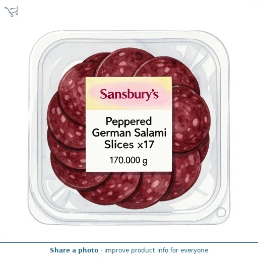 Sainsbury's Peppered German Salami Slices x17 170g