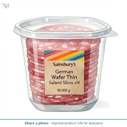 Sainsbury's German Wafer Thin Salami Slices x14 80g