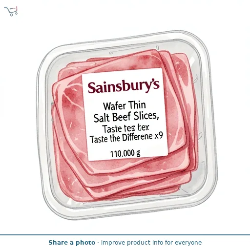 Sainsbury's Wafer Thin Salt Beef Slices, Taste the Difference x9 110g