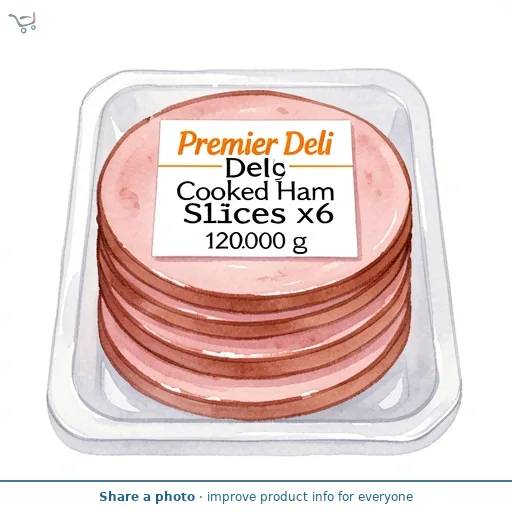 Premier Deli Cooked Ham Slices x6 120g
