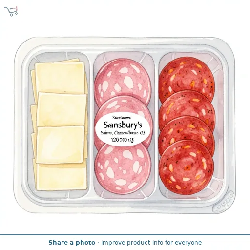 Sainsbury's Salami, Chorizo Gouda Cheese Slices x15 120g