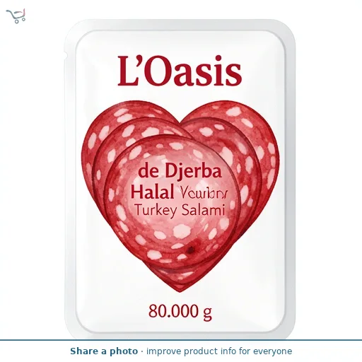 L'Oasis de Djerba Halal Turkey Salami 80g