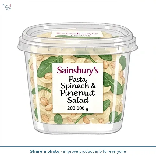 Sainsbury's Pasta, Spinach & Pinenut Salad 200g