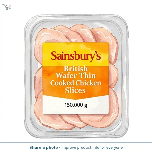 Sainsbury's British Wafer Thin Cooked Chicken Slices 150g