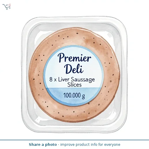 Premier Deli 8 x Liver Sausage Slices 100g