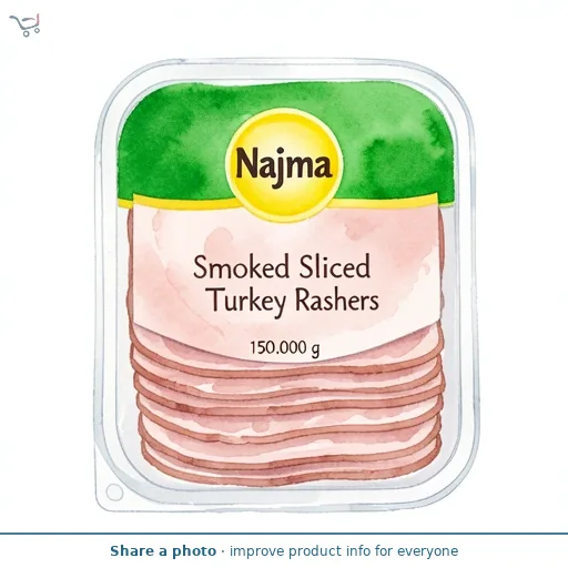 Najma Smoked Sliced Turkey Rashers 150g