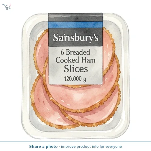 Sainsbury's 6 Breaded Cooked Ham Slices 120g