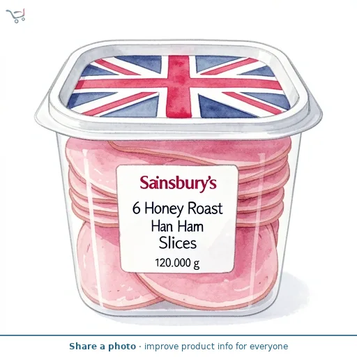 Sainsbury's 6 Honey Roast Ham Slices 120g