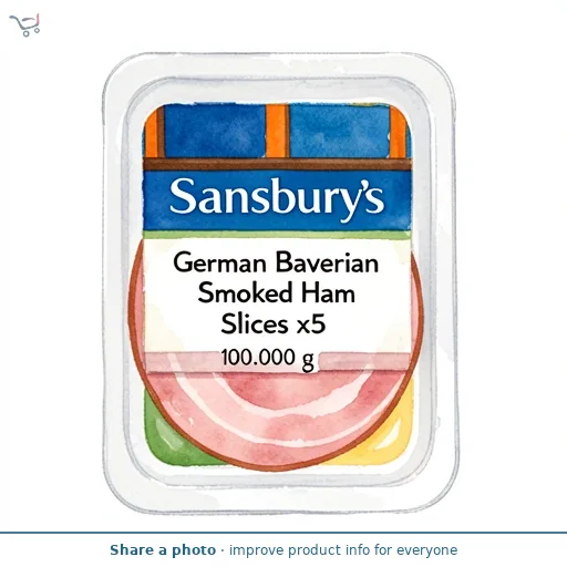 Sainsbury's German Bavarian Smoked Ham Slices x5 100g