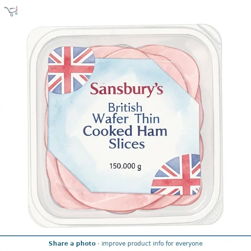 Sainsbury's British Wafer Thin Cooked Ham Slices 150g