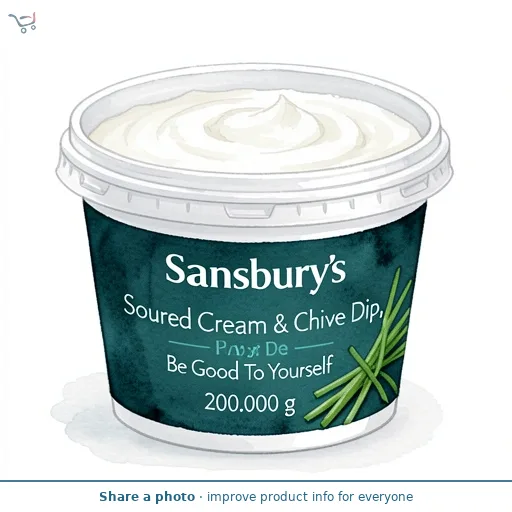 Sainsbury's Soured Cream & Chive Dip, Be Good To Yourself 200g