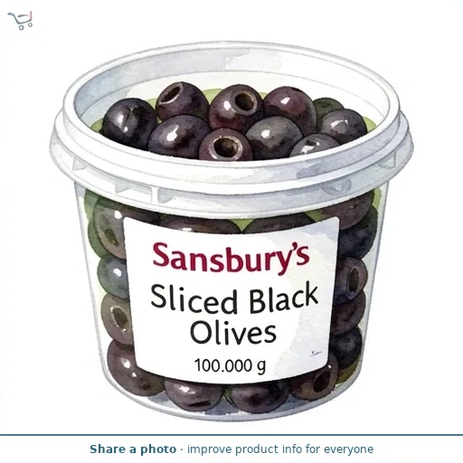 Sainsbury's Sliced Black Olives 100g