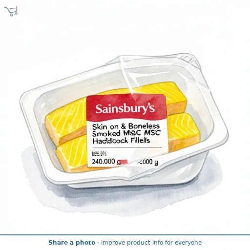 Sainsbury's Skin on & Boneless Smoked MSC Haddock Fillets 240g