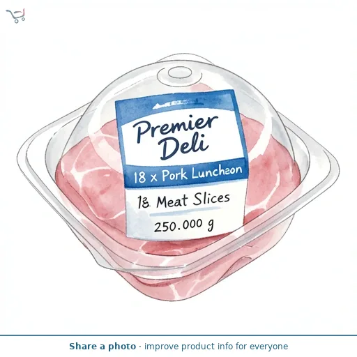 Premier Deli 18 x Pork Luncheon Meat Slices 250g