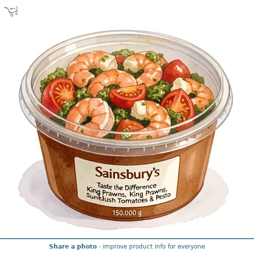 Sainsbury's Taste the Difference King Prawns, Sunblush Tomatoes & Pesto 150g