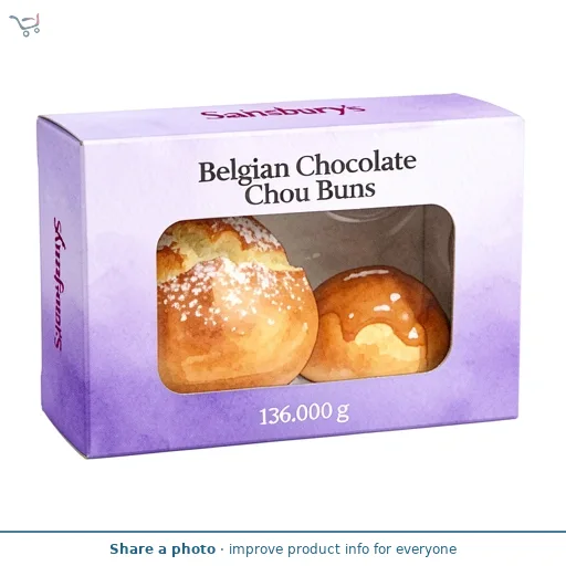 Sainsbury's Belgian Chocolate Choux Buns 2x68g