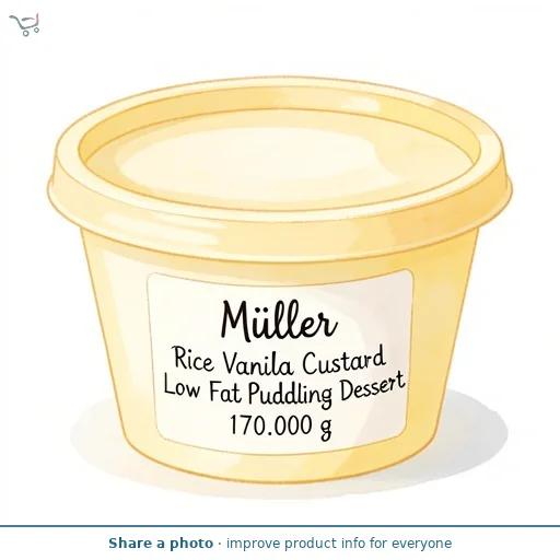 Müller Rice Vanilla Custard Low Fat Pudding Dessert 170g