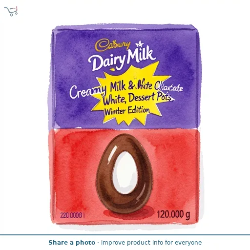 Cadbury Creme Egg Creamy Milk Chocolate Dessert Pots 120g (2 x 60g)