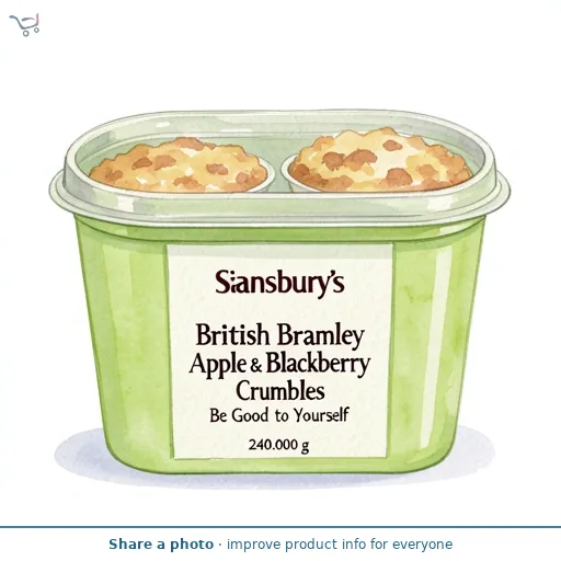 Sainsbury's British Bramley Apple & Blackberry Crumbles, Be Good to Yourself 2x120g