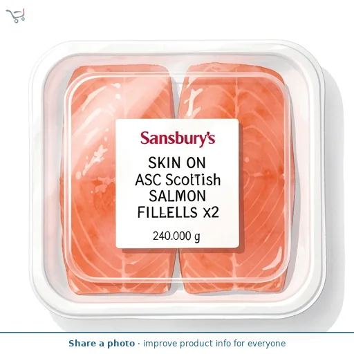 Sainsbury's Skin on ASC Scottish Salmon Fillets x2 240g