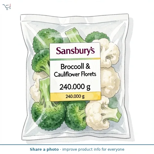 Sainsbury's Broccoli & Cauliflower Florets 240g