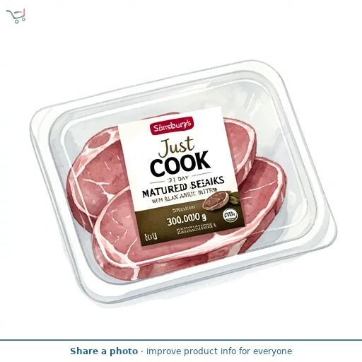 Sainsbury's Just Cook 21 Day Matured Beef Steaks with Black Garlic Butter 300g