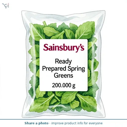 Sainsbury's Ready Prepared Spring Greens 200g