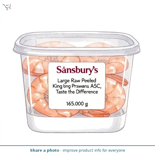 Sainsbury's Large Raw Peeled King Prawns ASC, Taste the Difference 165g