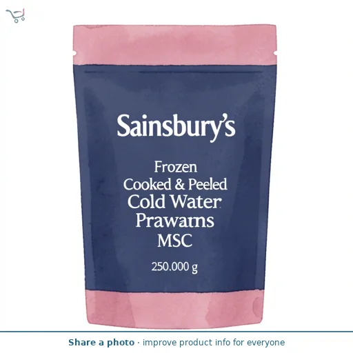 Sainsbury's Frozen Cooked & Peeled Cold Water Prawns MSC 250g