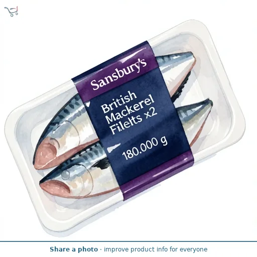 Sainsbury's 2 British Mackerel Fillets 180g