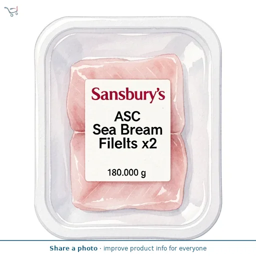 Sainsbury's ASC Sea Bream Fillets x2 180g