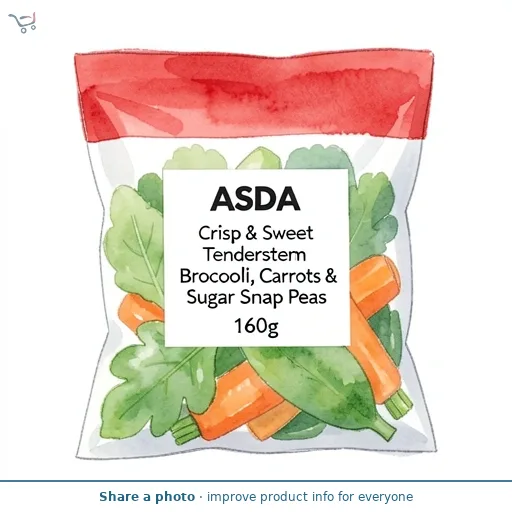 ASDA Crisp & Sweet Tenderstem Broccoli, Carrots & Sugar Snap Peas 160g