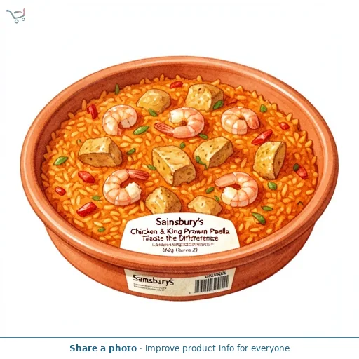 Sainsbury's Chicken & King Prawn Paella, Taste the Difference 800g (Serves 2)