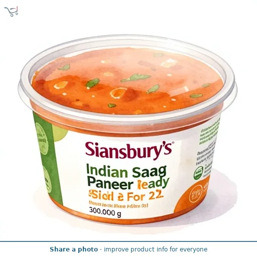 Sainsbury's Indian Saag Paneer Ready Meal Side For 2 300g