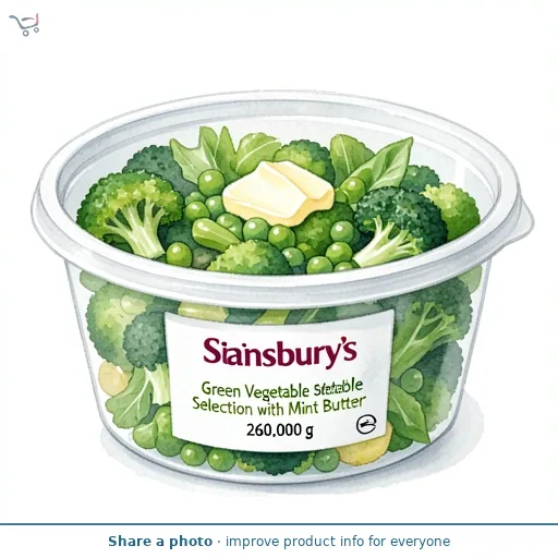 Sainsbury's Green Vegetable Selection with Mint Butter 260g